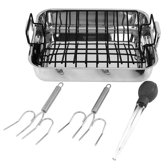 Oneida 6pc Stainless Steel Roaster Set N2