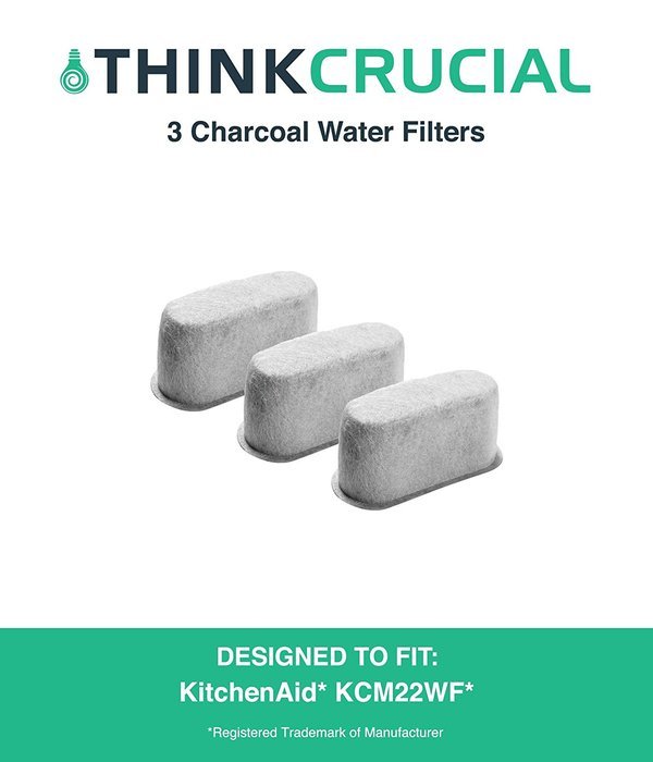 3 Premium KitchenAid Charcoal Coffee Filters, Fit KCM222 & KCM223 Water Filter Pod & Coffee Makers, Compare to...