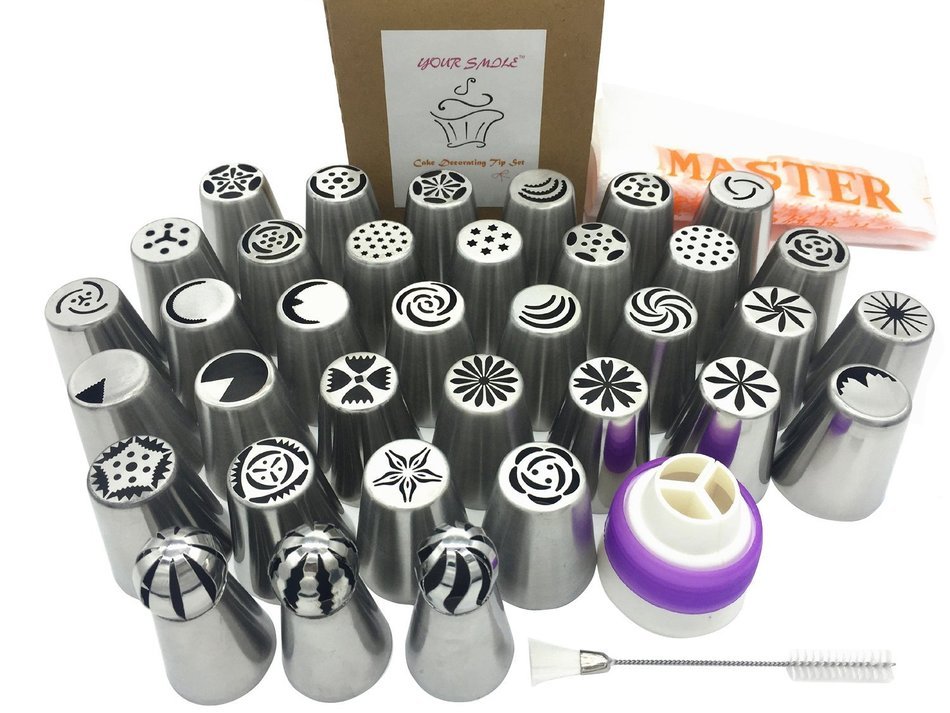 Cake Decorating Russian Piping Tip Set, 57 Piece - YOUR SMILE N7