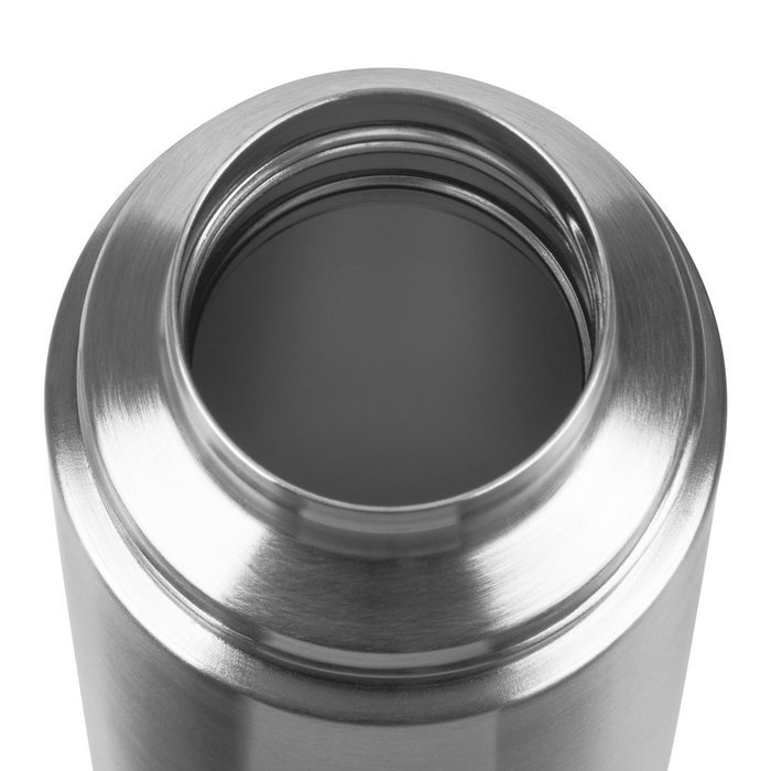 Emsa Thermos Flask "Captain" 11.83 fl. oz. of Stainless Steel, Silver/Red N6