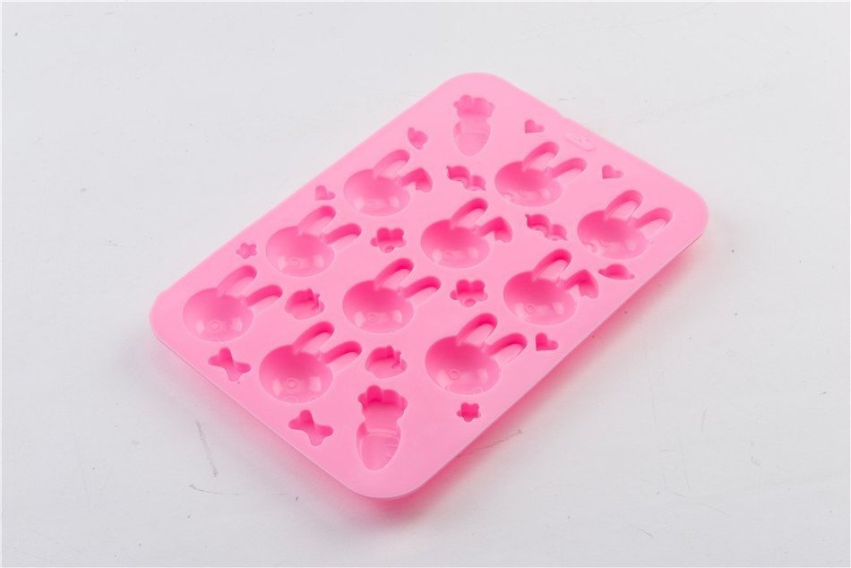 Multi-hole Silicone Lovely Rabbit Chocolate Ice Mold Cake Baking Mould Cartoon
