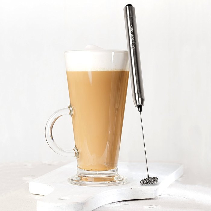 Savvy Coffee Handheld Milk Frother Wand with Stand N10