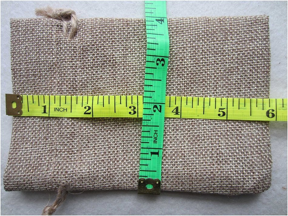 LeBeila 12PCS Natural Burlap Gift Bags With Jute Drawstring And Cotton Lining&ndash;Reusable Pouches For Showers Weddings... N4