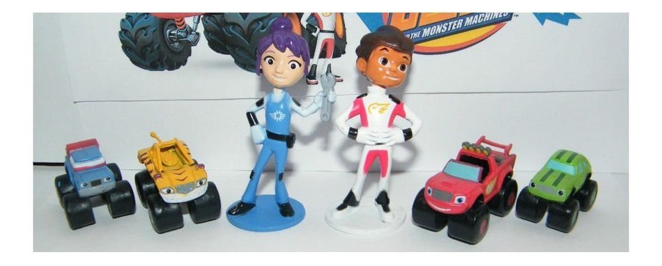 Blaze and the Monster Machines Cake Toppers Set of 13 Mini Figures with 9 Trucks N5