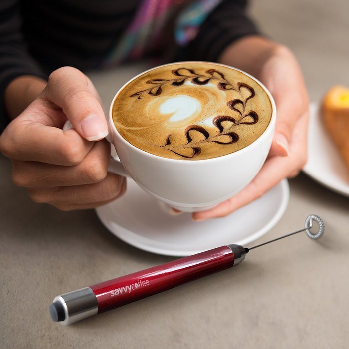 Savvy Coffee Handheld Milk Frother Wand with Stand N13