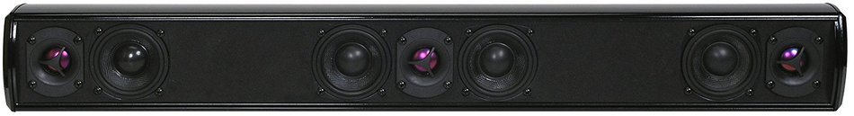 Pinnacle Speakers QP 7 7-Driver Slim Line Speaker Bar Ideal for Flat Panel TVs 32-Inch and Up (Piano Lacquer Black...