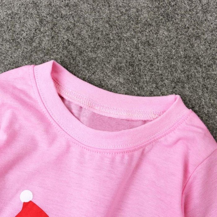 Sleepwear ,BeautyVan Baby Kid Outfit Clothes Christmas Santa Claus T-shirt Top+Long Pants Suit Set (2, Pink) N6