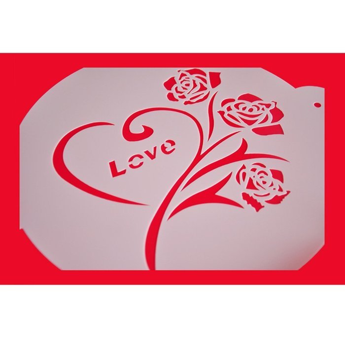 FOUR-C Cake Decor Stencils Wedding Cake Flexible Cake Stencil Baking Supplies Color White N2