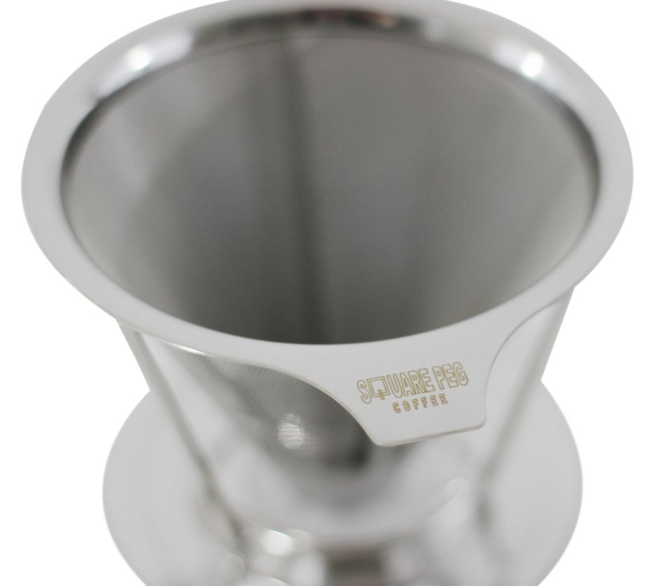 Pour Over Coffee Dripper in Stainless Steel - 2 Cup Coffee Brewer N5