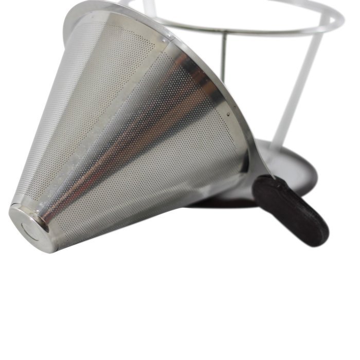 Pour Over Coffee Dripper in Stainless Steel - 2 Cup Coffee Brewer N6
