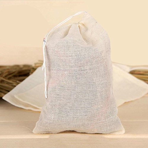 Pop Your Dream Reusable Herbal Strainer Bag Muslin Bags Soup Juice Filter Meshy Cotton Pack of 10 S N2