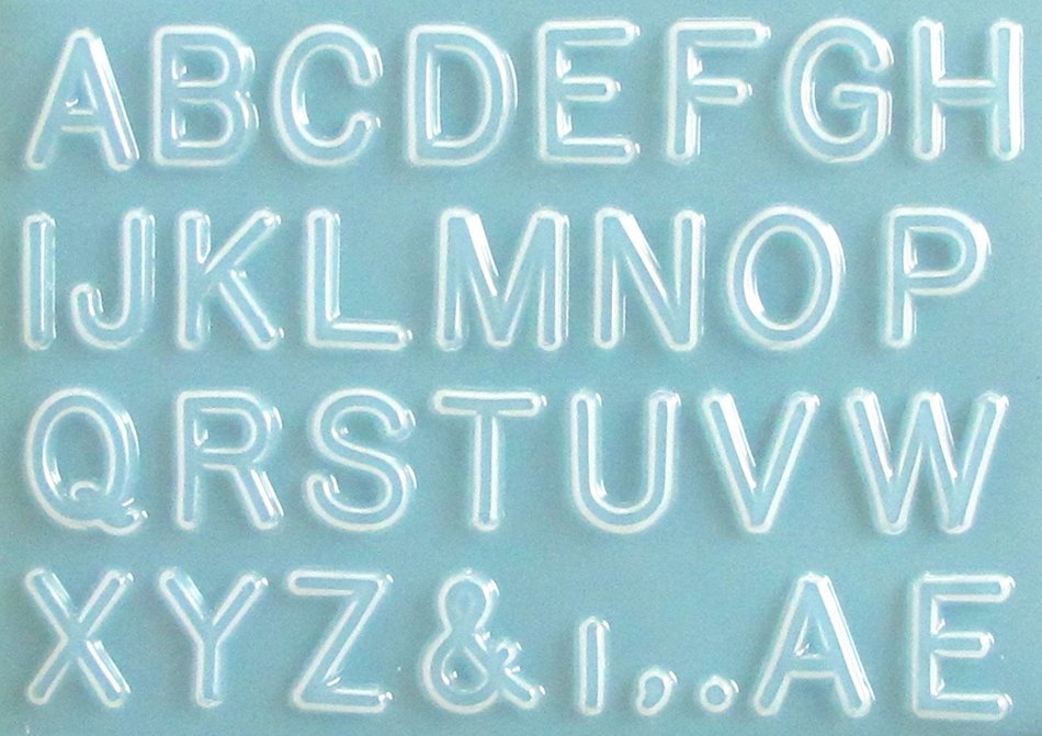 Alphabet letters reusable plastic mold 504 N3