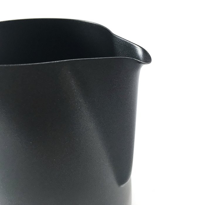 Coffee Nebula Stainless Steel Non-Stick Professional Milk Frothing & Steaming Pitcher/Cup (20oz (600ml), Black) N2