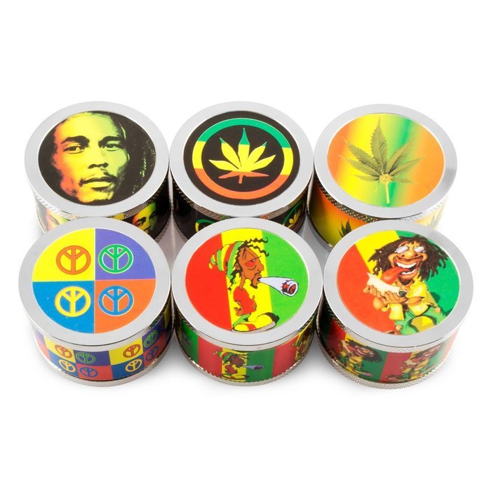 Formax420 Zinc Alloy Herb Grinder 1.5 inch 3 Parts Tobacco Grinder Bob Marley 1 pcs N3