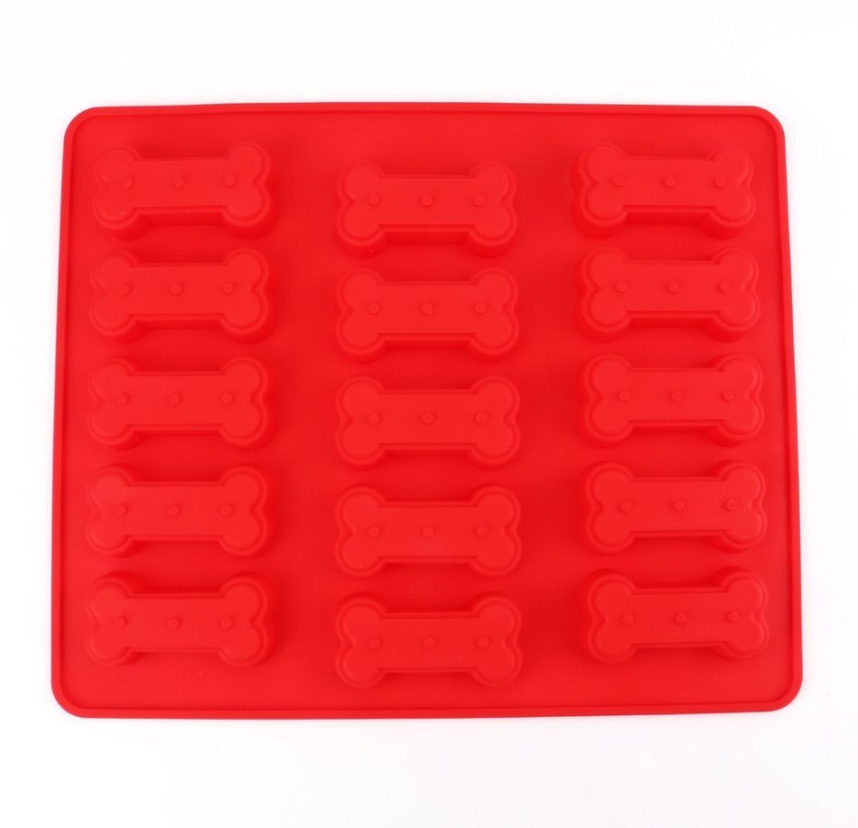 Bekith 2 Pack Large Mats Trays Paw and Bone Dog Treat Molds N3