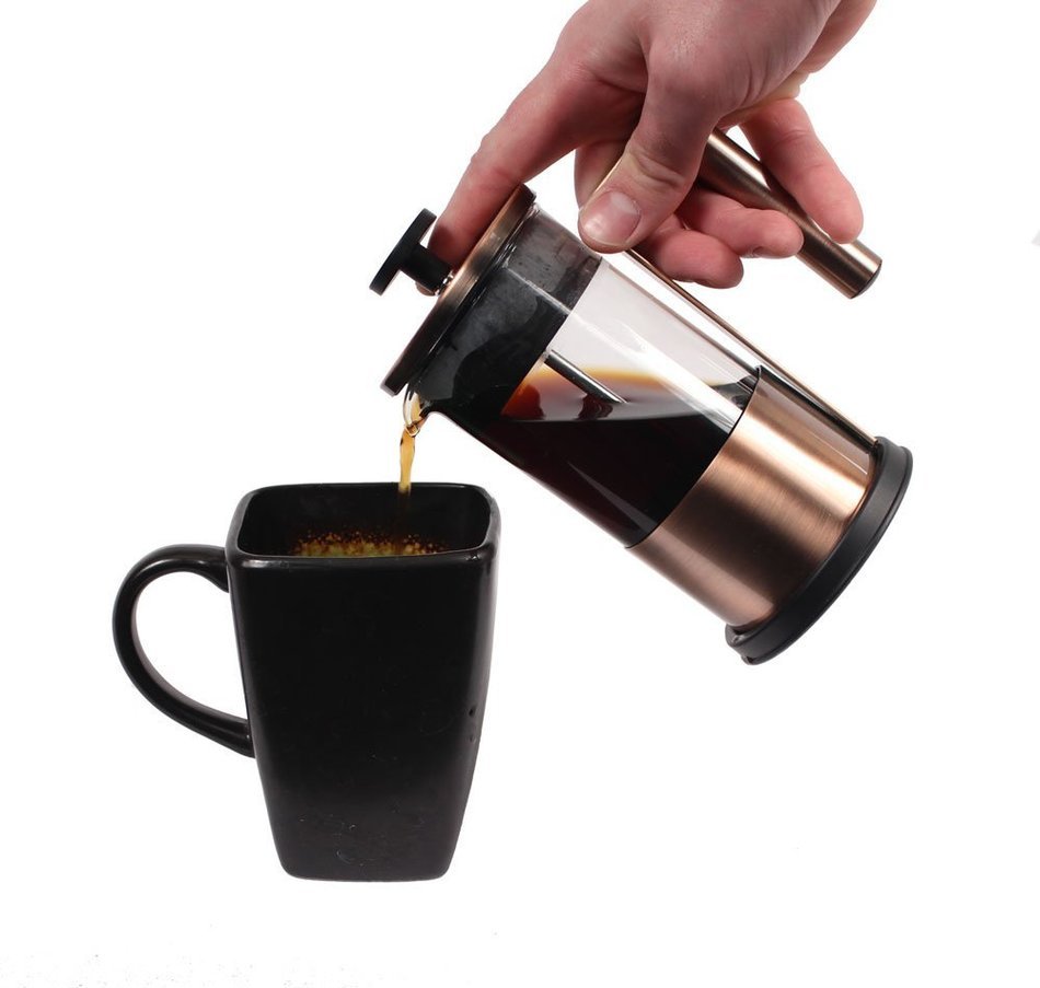 Single Serving Copper French Press Coffee Brewer N4