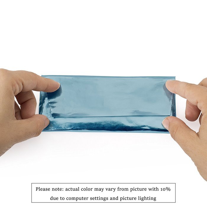 Foil Wrapper (Silver) - Pack of 100 Candy Bar Wrappers with Thick Paper Backing - Folds and Wraps Well - Best... N34