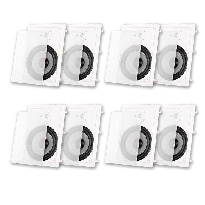 Acoustic Audio CS-IW820-4PR 300 Watt 8" 2-Way Home Theater In-Wall/Ceiling Speakers (4-Pair)