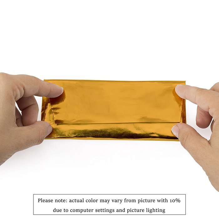 Foil Wrapper (Silver) - Pack of 100 Candy Bar Wrappers with Thick Paper Backing - Folds and Wraps Well - Best... N42