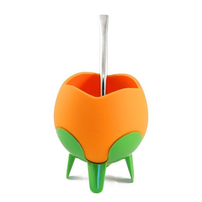 Mateo Flor - Silicone Yerba Mate Gourd with Bombilla (Purple) N5