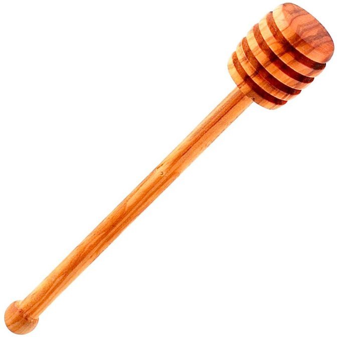 Eddingtons Italian Olive Wood Honey Dipper 6" Stick Spoon Dip Drizzler Server !! N3