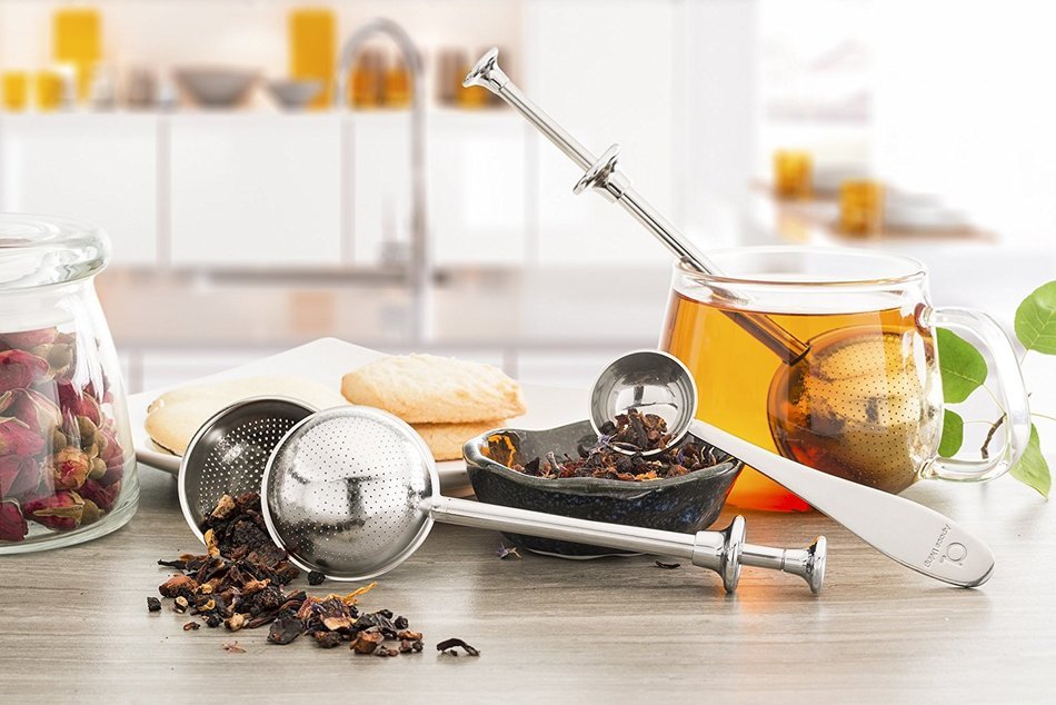 Apace Living Long Handle Tea Infuser with Scoop (Set of 2) N3