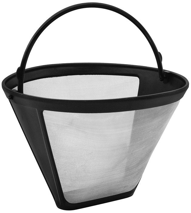 Fackelmann 42273 4.5 x 3.3" Nr.4 Plastic/Stainless Steel Reusable Coffee Filter, Black