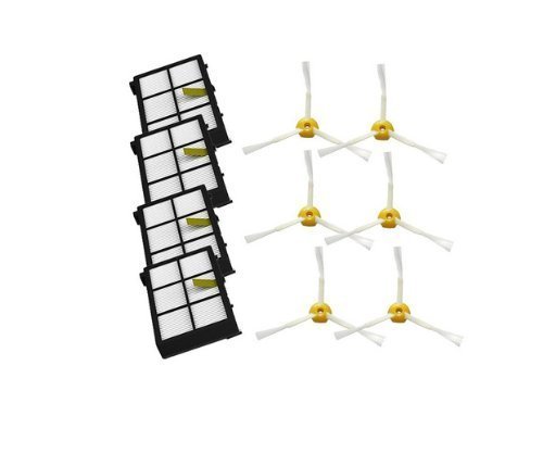 LOOYUAN Side Brushes and Filters Replacement For iRobot Roomba 800 Series 870 880 Robotic Vacuum Parts-Include... N3