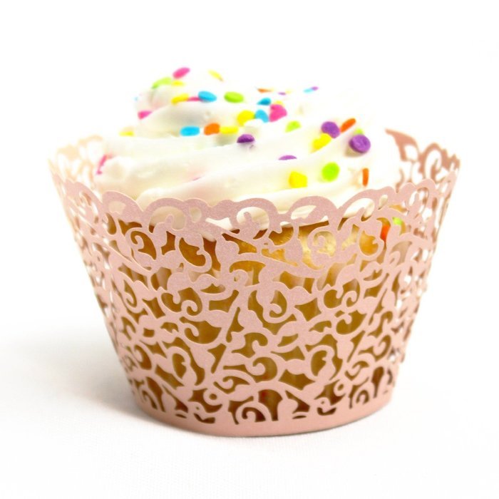 Craft Clouds - Filigree Vine Cupcake Wrappers (White) N7