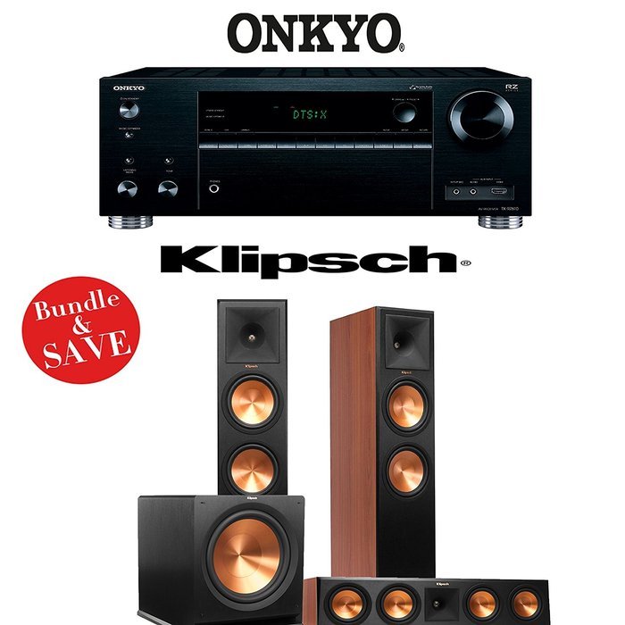 Onkyo TX-RZ610 7.2-Channel Network A/V Receiver + Klipsch RP-280F + Klipsch RP-450C + Klipsch R-115SW - 3.1 Reference...