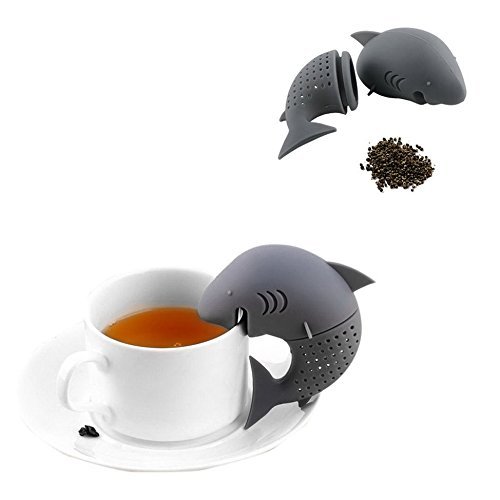 Cute Silicone Shark Infuser Tea Leaf Strainer Herbal Spice Filter Diffuser R9
