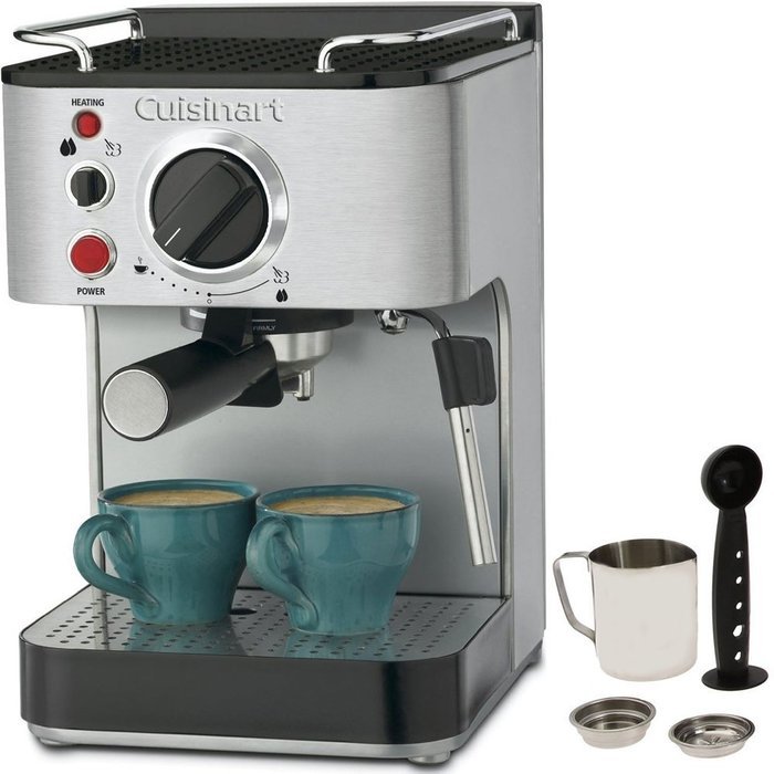 Cuisinart 15-Bar Stainless Steel Espresso Maker - Refurbished (EM-100fr) with Aroma Stainless Steel One Serving... N3