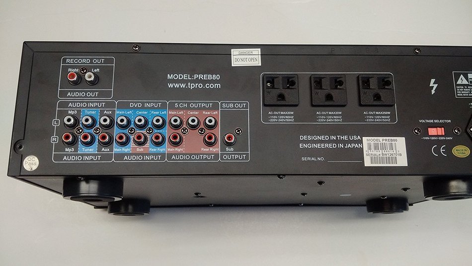 Technical Pro PRE-B80/70 5.1 CHANNEL professional surround sound Preamplifier