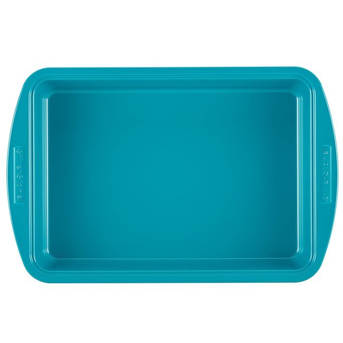 SilverStone Hybrid Ceramic Nonstick Bakeware Covered Cake Pan, 9-Inch x 13-Inch, Marine Blue N4
