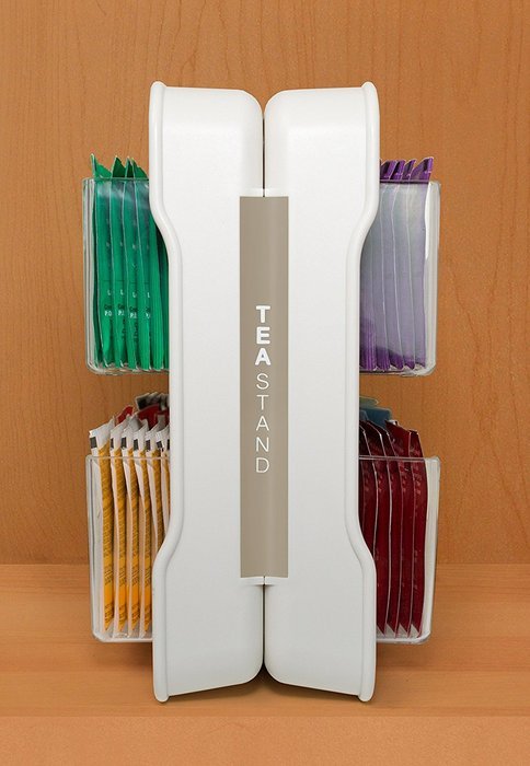 YouCopia TeaStand 100+ Tea Bag Organizer, Bright White N5