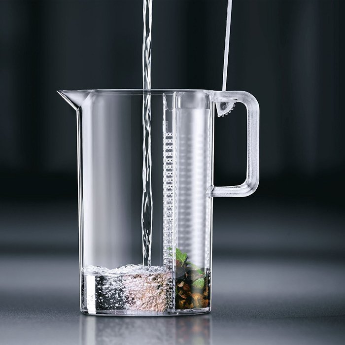 Bodum 10619-10, Ceylon Ice Tea Jug with Filter, 3.0 l, 101 oz., Clear N3