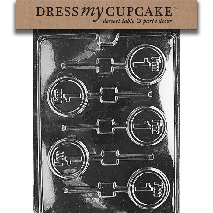 Dress My Cupcake DMCL023 Chocolate Candy Mold, I'm 1 Lollipop