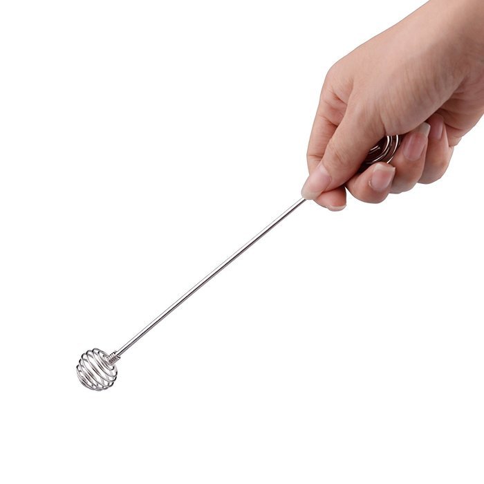 IMEEA 6-Piece 7.8inch SUS304 Stainless Steel Honey Stirrers Honey Dipper Stick for Honey Jar Pot Dispense N3