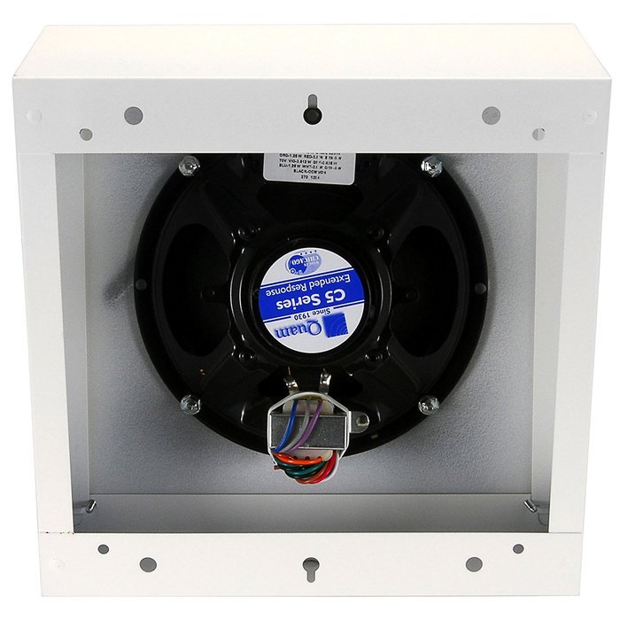 Quam SYSTEM 3 8" Wall Mount Slanted Speaker 5W-25/70V White N2