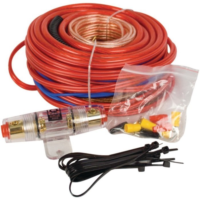 Quantum QKQ4 4-Gauge Amp Installation Kit Red Consumer Electronics