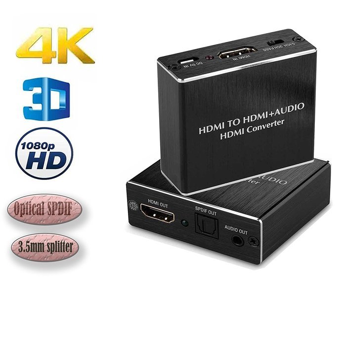 4K x 2K HDMI to HDMI HappyCell Optical TOSLINK SPDIF + 3.5mm Stereo Audio Extractor Converter HDMI Audio Splitter... N3