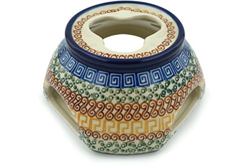 Polish Pottery Heater 6-inch Grecian Sea N4