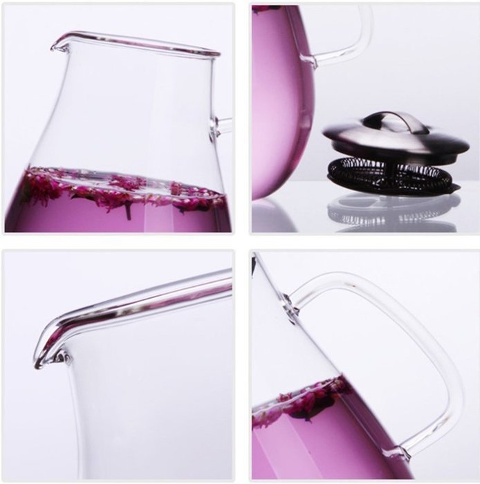 Artcome 64 Oz Large Heat Resistant Water Carafe with Stainless Steel Lid, Borosilicate Glass Beverage Pitcher... N6