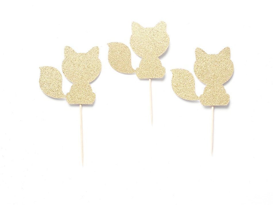 Set of 12 Fox Cupcake Toppers - Any Color