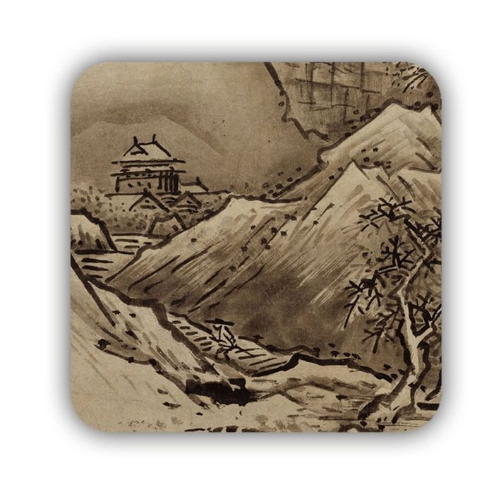 Generic Great Made By Mdf Design With Asian Chinese Painting 2 Cup Coaster N3