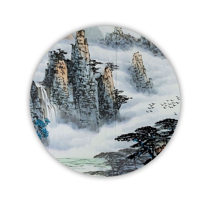 Generic Great Made By Mdf Design With Asian Chinese Painting 2 Cup Coaster N5
