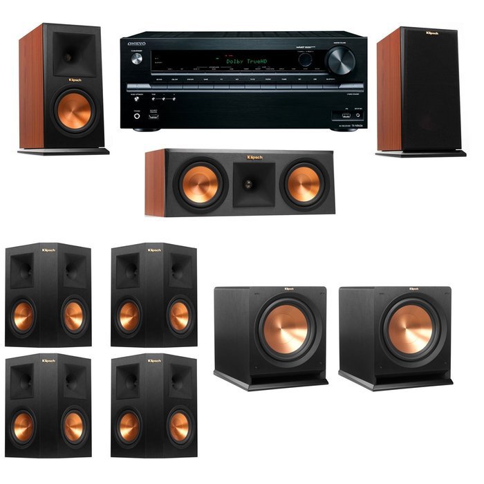 Klipsch RP-150M-CH Monitor Speaker 7.2 R112SW Onkyo TX-NR646