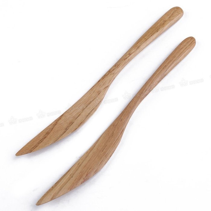 XH&reg; 4pcs Hand-made Solid Wood Honey Mixing Bar Carved Hollow-out Spoon 7"x1" (Honey Dippers) N8