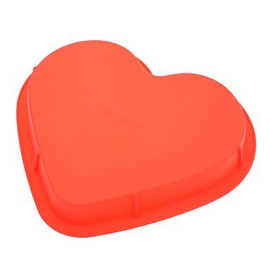 Sher Sweet Heart Shaped Silicone Cake Pizza Mould (Random Color)