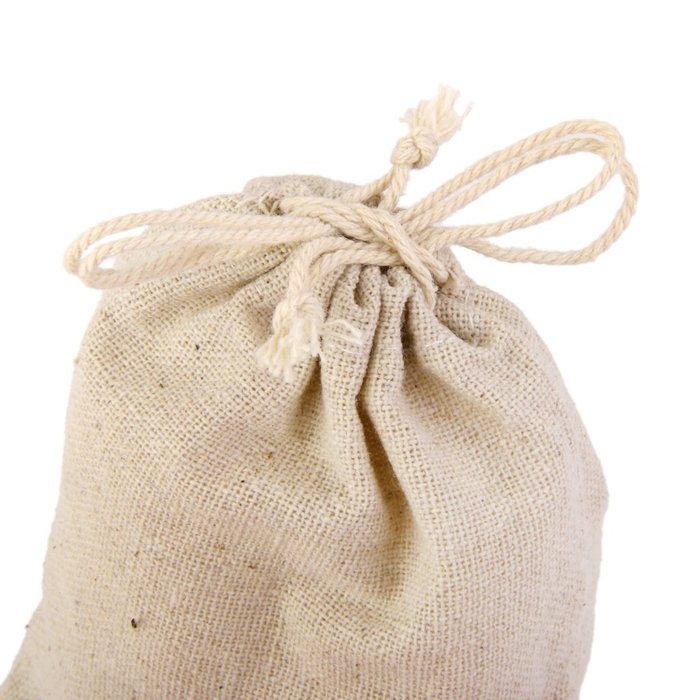 10 x Linen Jute Cloth Sack Jewelry Pouch Drawstring Gift Bags (Leaf Pattern) N14